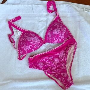 Cupshe Pink Floral Bikini